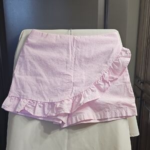 Lilly Pulitzer Pink Skorts with Ruffle Hem